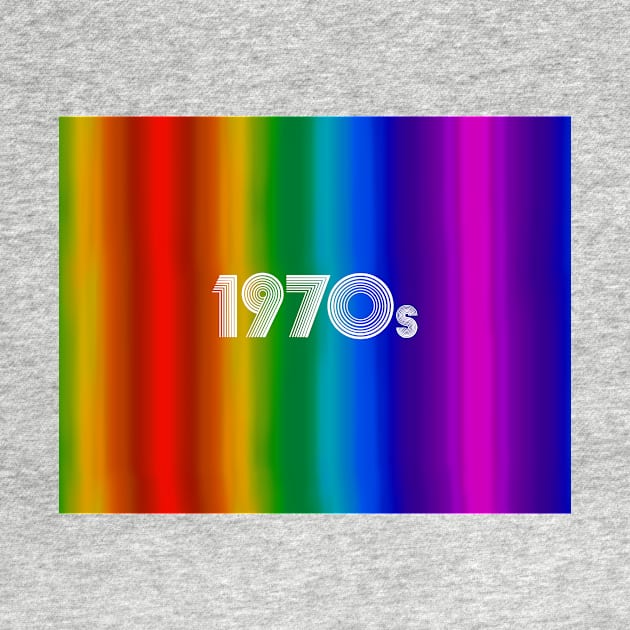 Rainbow Pride 1970s Retro Disco Font by Art by Deborah Camp